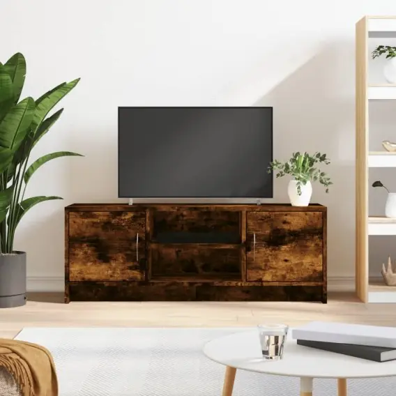 Darmowy zwrot Szafka pod telewizor, przydymiony dąb, 102x30x37,5 cm Lumarko! Lumarko! - Hurtownia wielobranżowa Lumarko